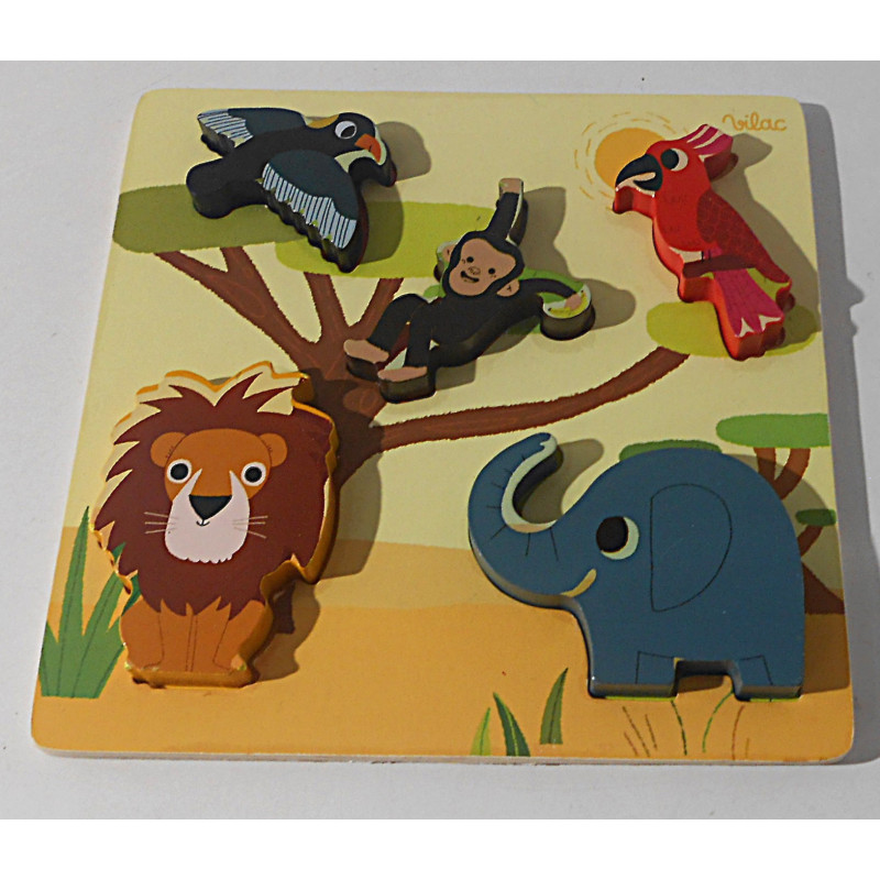Puzzle en bois animaux - Vilac
