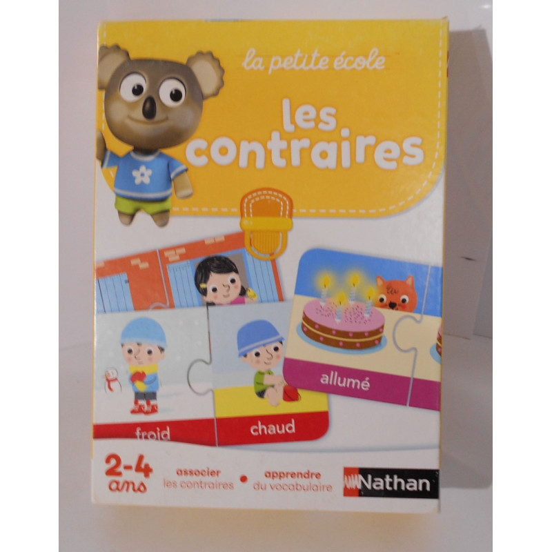Jeu les contraire - la petite école - Nathan