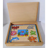 Coffret de 4 puzzles de 7 pièces en bois