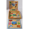 Coffret de 4 puzzles de 7 pièces en bois