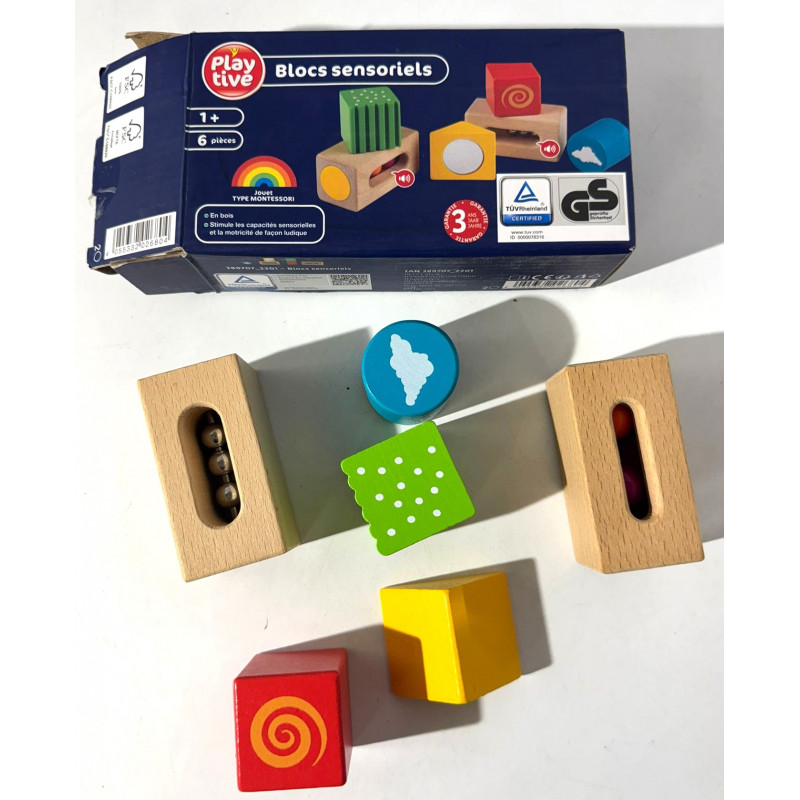 Blocs sensoriels en bois - play tive