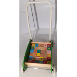 Chariot et cubes alphabet...