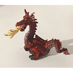 Figurine Dragon Rouge avec Flamme - Papo