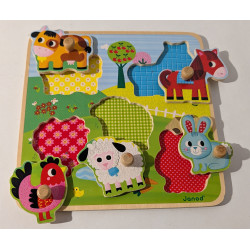 Puzzle en bois ferme - Janod