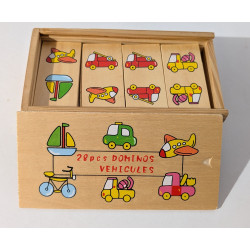 Domino en bois véhicules