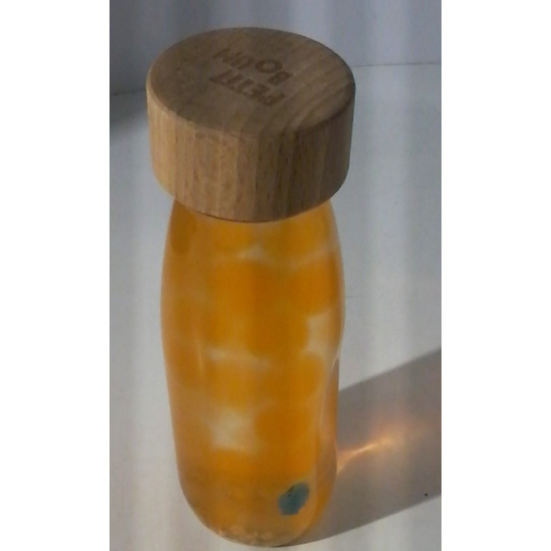 Bouteille sensorielle petit boum orange - Montessori