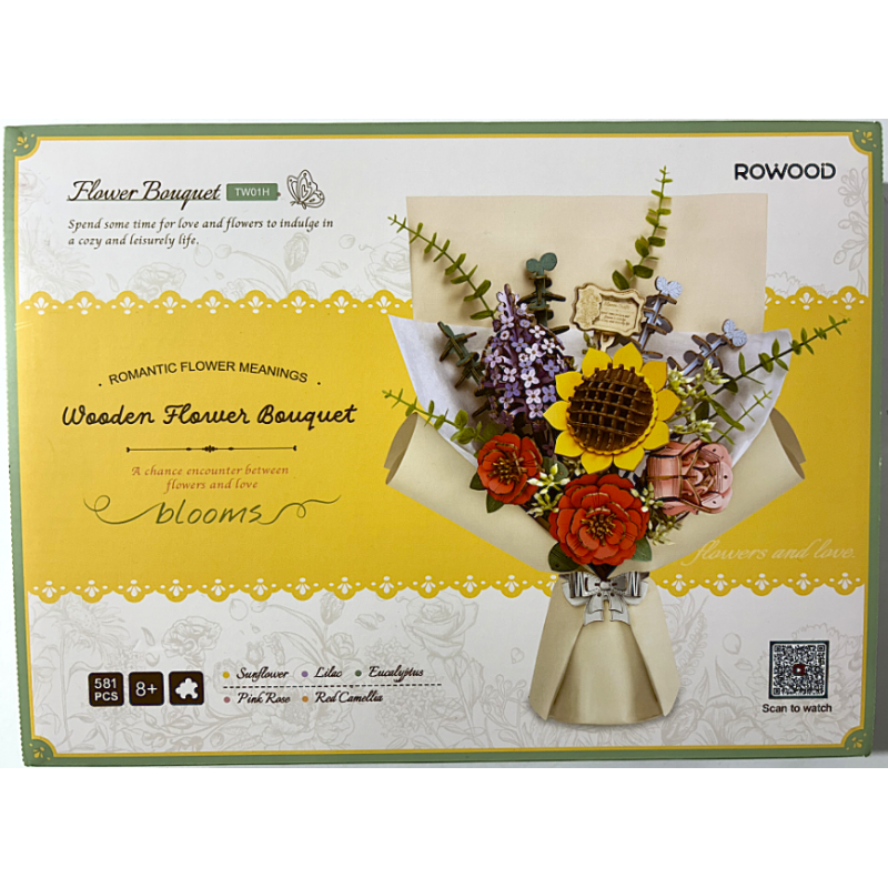 Bouquet de fleurs 3D - ROWOOD