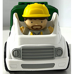Camion poubelle avec personnage