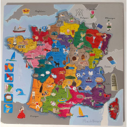 Puzzle carte des régions de...
