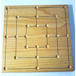 Jeu du Solitaire + Marelle plateau bois - Cabatuu