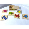 Lot de 6 puzzles en bois thème "mer"