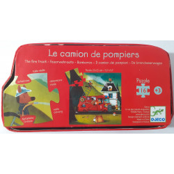 Puzzle pompier 16 pièces - Djeco