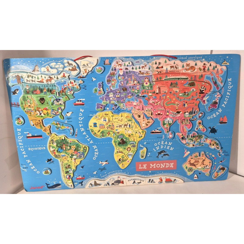 Carte du monde magnétique - Janod