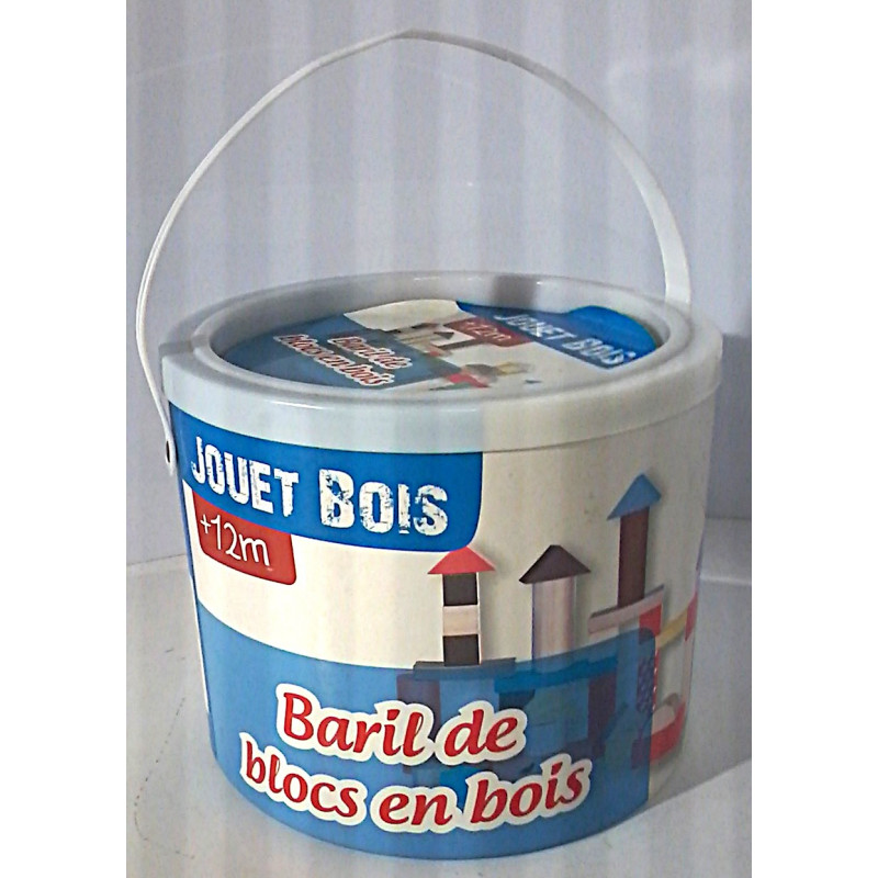 Baril de blocs en bois - Mojy