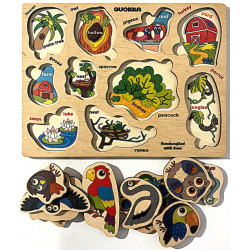 Puzzle d'apprentissage animaux en bois - Quokka