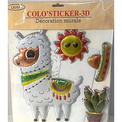 Décoration murale lama 3D