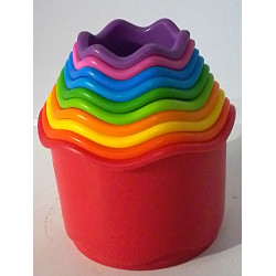Pots à empiler multicolore
