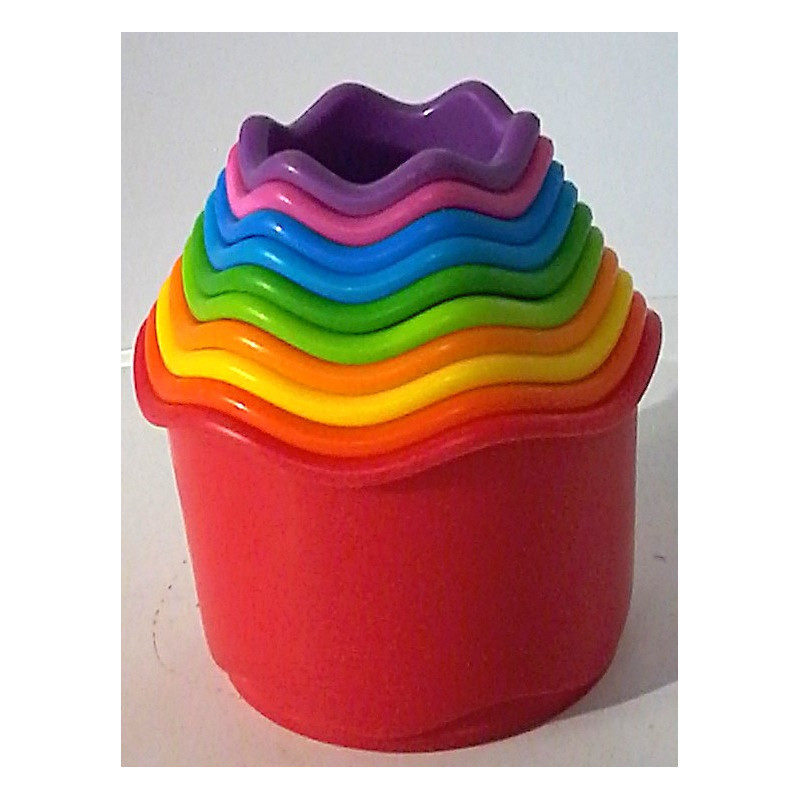 Pots à empiler multicolore