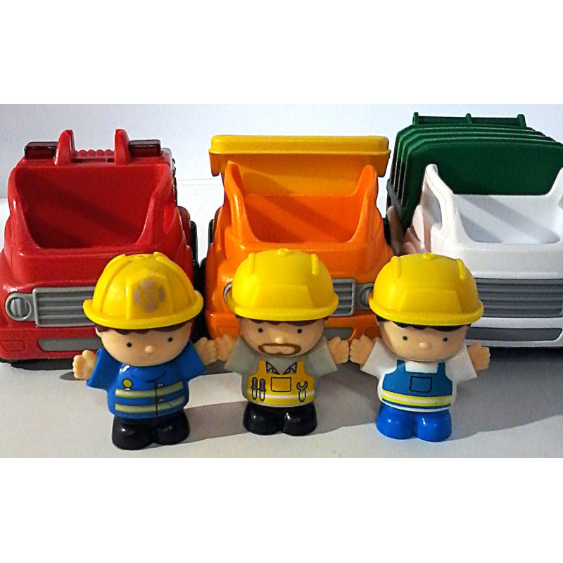 Set de 3 camions et 3 figurines - OXYBUL