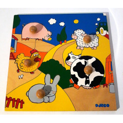 Puzzle en bois ferme - Djeco