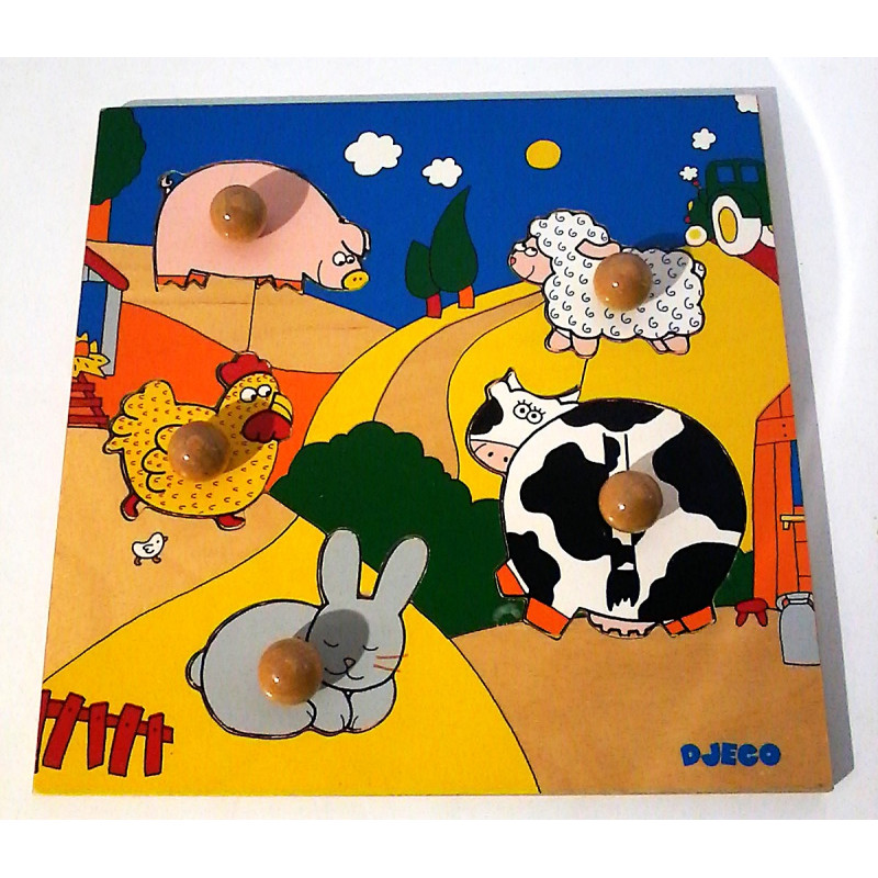 Puzzle en bois ferme - Djeco