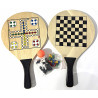 Raquettes de Beach tennis avec jeux d'échec et de ludo