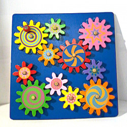 Puzzle d'engrenage bois - New classic toys.