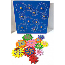 Puzzle d'engrenage bois - New classic toys.