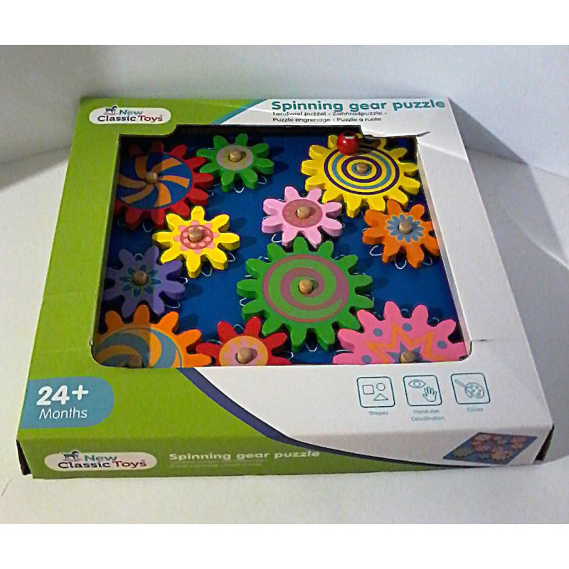 Puzzle d'engrenage bois - New classic toys.