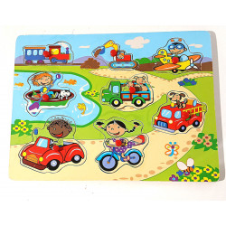 Puzzle en bois véhicule