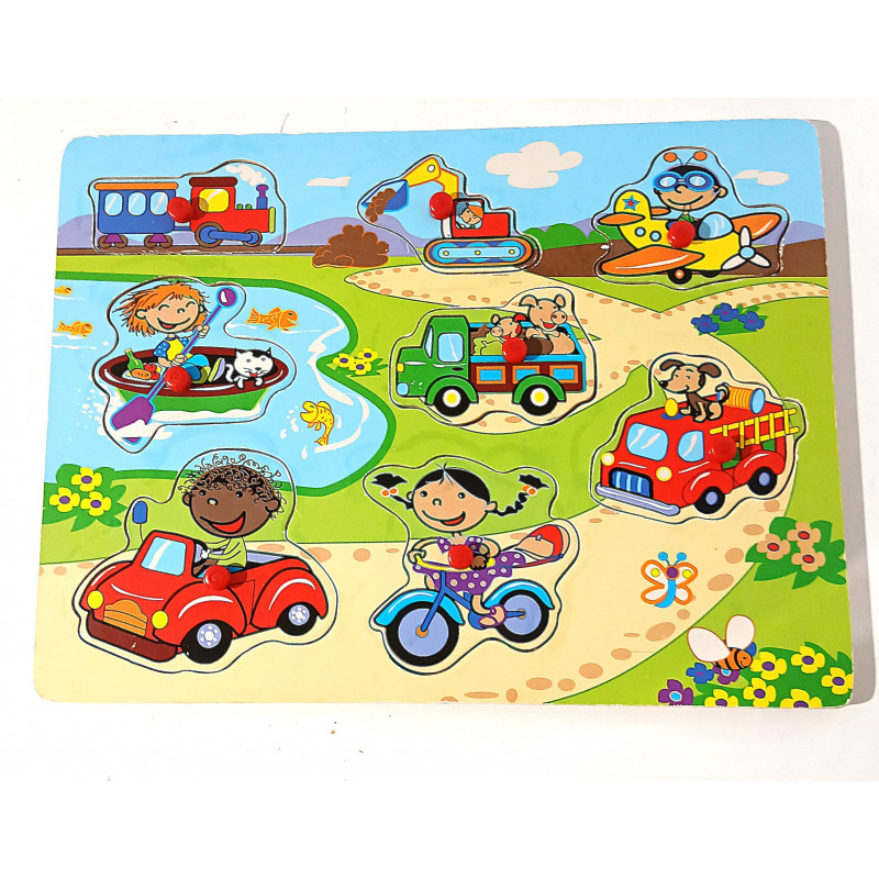 Puzzle en bois véhicule