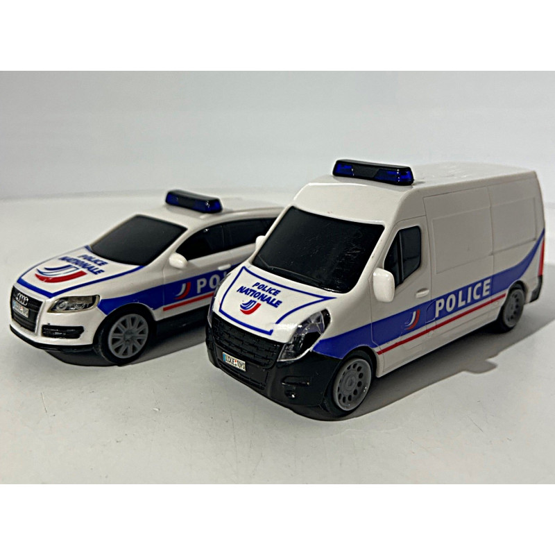 Lot de deux véhicules de police miniatures -Dickie toys