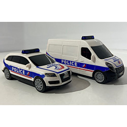 Lot de deux véhicules de police miniatures -Dickie toys