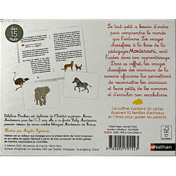 Montessori : Les animaux de la savane et leurs petits - Nathan