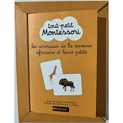 Montessori : Les animaux de la savane et leurs petits - Nathan