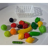 Lot fruits et légumes dans un panier