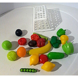 Lot fruits et légumes dans un panier