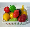 Lot fruits et légumes dans un panier