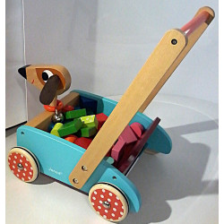Chariot de marche en bois  - Janod.