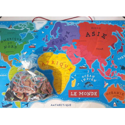 Carte du monde magnétique -...