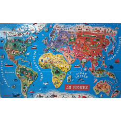 Carte du monde magnétique - Janod