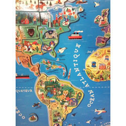 Carte du monde magnétique - Janod
