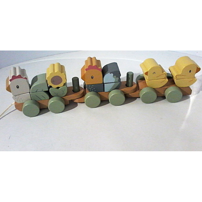 Train à blocs poules  - Little Dutch