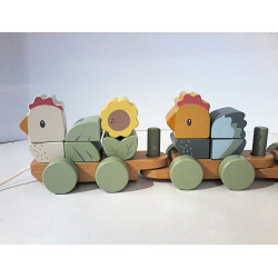 Train à blocs poules  - Little Dutch