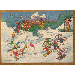 Puzzle Mickey au ski