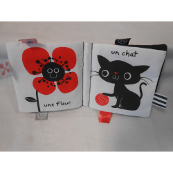 Livre d'éveil noir blanc rouge