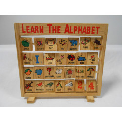 Abécédaire en anglais en bois