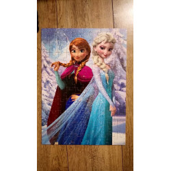 Super Puzzle Elsa & Anna en bois 100 pièces